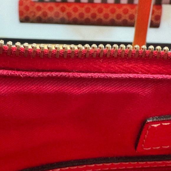 Dooney and Bourke Hobo Pebble Grain Italian Leather Red - Picture 13 of 14